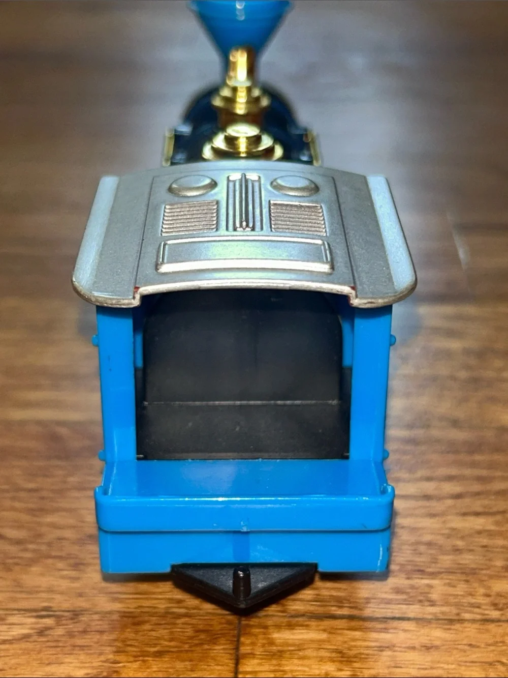 Kids Blue & Gold Toy Train Engine - Pullback Classic Locomotive